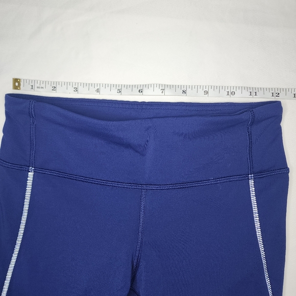 LULULEMON ATHLETICA Women's on Track Hero Blue Capri Workout Leggings - Size 4 - Picture 14 of 16
